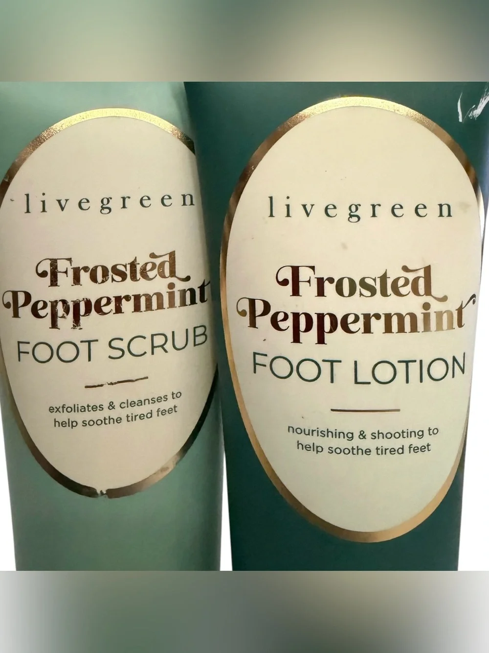 Livegreen Foot Lotion & Scrub 8.1 fl oz Frosted Peppermint
